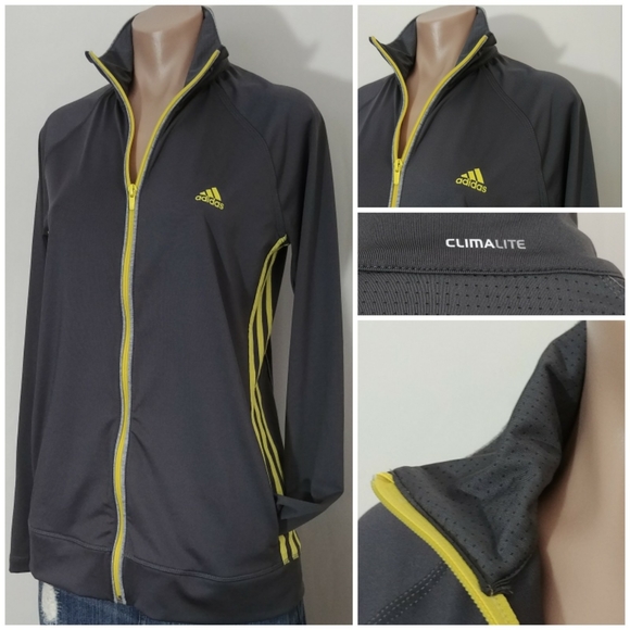 adidas Tops - Adidas Climalite Grey Windbreaker Jacket Coat